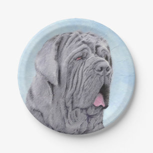 Assiettes En Carton Peinture Mastiff Neopolitan - Art Chien original