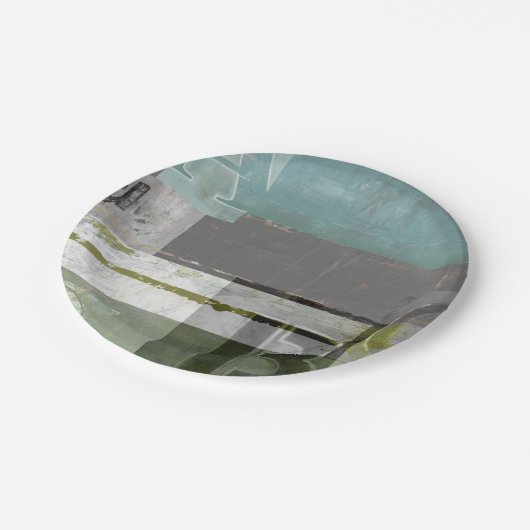 Assiettes En Carton Peinture moderne avec lettres assorties (Angle)