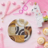 Assiettes En Carton Peinture moderne avec Motifs circulaires (Fête)