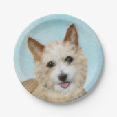 Assiettes En Carton Peinture Podengo Pequeno portugaise - Art original (Devant)