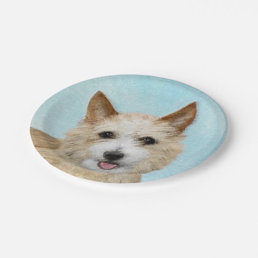 Assiettes En Carton Peinture Podengo Pequeno portugaise - Art original (Angle)