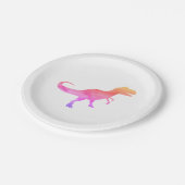 Assiettes En Carton Peinture rose Dinosaure Silhouette Trex Plaque en  (Angle)