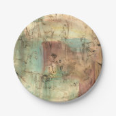 Assiettes En Carton Peinture sur la Terre avec surface fissurée (Devant)