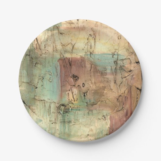 Assiettes En Carton Peinture sur la Terre avec surface fissurée (Devant)