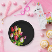Assiettes En Carton Peinture Tulip - Art Fleur original (Fête)
