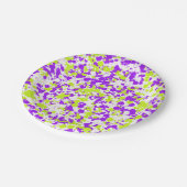 Assiettes En Carton Peinture vert pourpre (Angle)