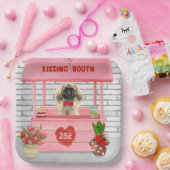 Assiettes En Carton pekingese Chien Valentine's Day Kissing Booth (Fête)