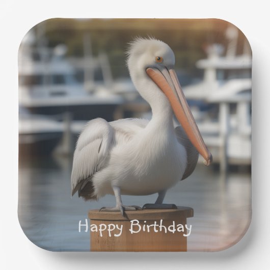 Assiettes En Carton Pélican beau (Recto)