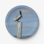 Assiettes En Carton Pélican sur plaques de papier (Devant)