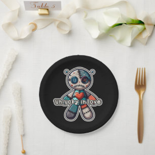 Assiettes En Carton Peluche VOODOO triste Ours MALCHANCEUX en AMOUR