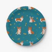 Assiettes En Carton Pembroke Welsh Corgi Motif (Devant)