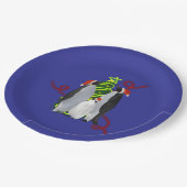 Assiettes En Carton Penguin Christmas (Angle)
