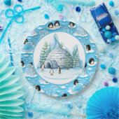 Assiettes En Carton Penguins At Play Paper Plate (Fête)