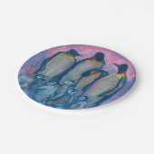 Assiettes En Carton Penguins empereurs, Oiseaux de l'Antarctique Paren (Angle)