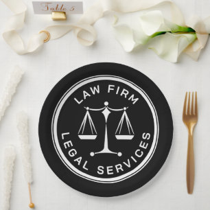 Assiettes En Carton Pensez à la justice - Droit classique