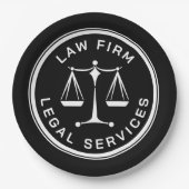 Assiettes En Carton Pensez à la justice - Droit classique (Devant)