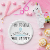 Assiettes En Carton Pensez que des choses positives et positives se pr (Fête)