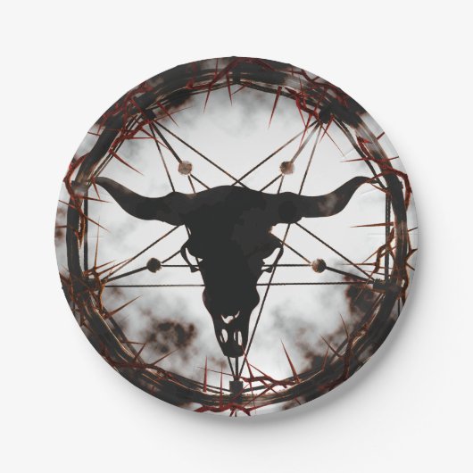 Assiettes En Carton Pentagramme (Devant)