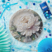Assiettes En Carton Peony blanc Impasto Art (Fête)