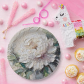 Assiettes En Carton Peony blanc Impasto Art (Fête)