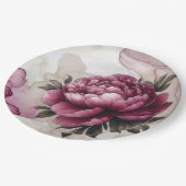Assiettes En Carton Peony rose Abstrait (Angle)