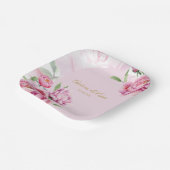 Assiettes En Carton Peony Wedding (Angulaire)
