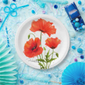 Assiettes En Carton Pépites et éclaboussures de peinture aquarelle (Fête)