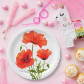 Assiettes En Carton Pépites et éclaboussures de peinture aquarelle (Fête)