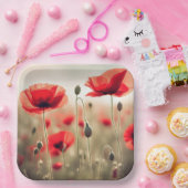 Assiettes En Carton Pépites rouges dans un champ (Fête)