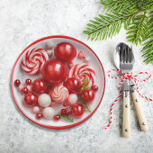 Assiettes En Carton Pepperment Candy Holiday Dîner Cheer