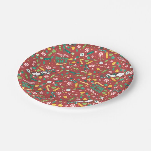 Assiettes En Carton Peppermint Dreams Snoopy Candy Motif (Angle)