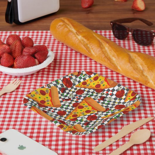 Assiettes En Carton Pepperoni chaud     (Pique-nique)