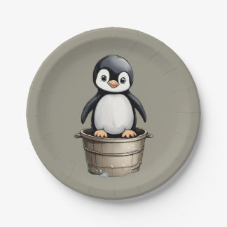 Assiettes En Carton Peppy Penguin