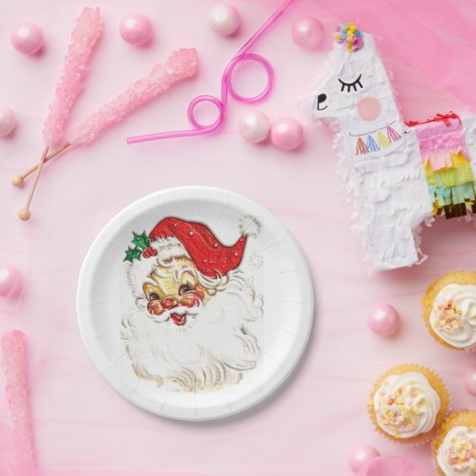 Assiettes En Carton Père Noël (Fête)