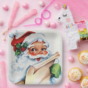 Assiettes En Carton Père Noël