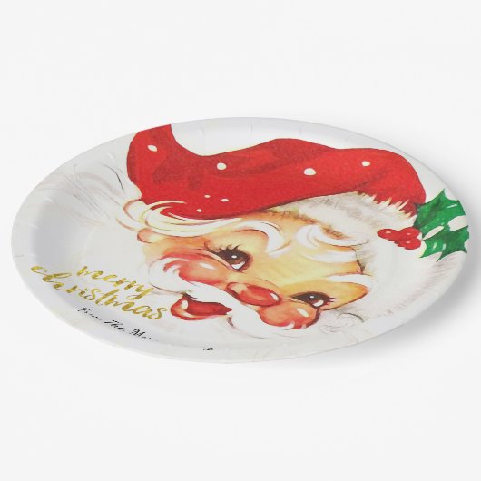 Assiettes En Carton Père Noël (Angle)