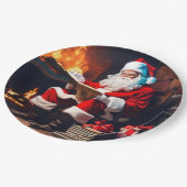 Assiettes En Carton Père Noël (Angle)