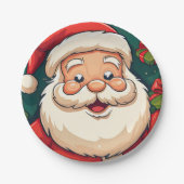 Assiettes En Carton Père Noël  (Devant)