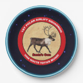 Assiettes En Carton Père Noël - 1er Escadron de transport aérien polai (Devant)