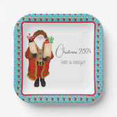 Assiettes En Carton Père Noël Apporte Noël Liquor (Recto)