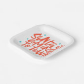 Assiettes En Carton Père Noël arrive à Town Holiday Design (Angulaire)