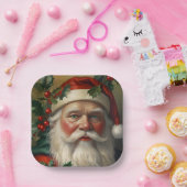 Assiettes En Carton Père Noël Avec Mistletoe (Fête)