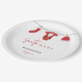 Assiettes En Carton Père Noël Baby Baby shower Vêtements Noël (Angle)