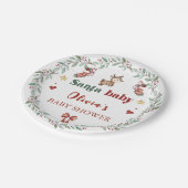 Assiettes En Carton Père Noël Baby Christmas Baby shower Plaques en pa (Angle)