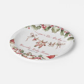 Assiettes En Carton Père Noël Baby Clothesline Baby shower de Noël (Angle)