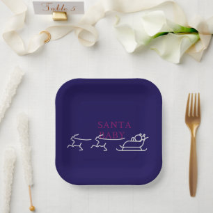 Assiettes En Carton Père Noël Baby : Festive et Flirty Holiday Cheer"