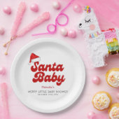 Assiettes En Carton Père Noël Baby Joyeux Baby shower de Noël (Fête)
