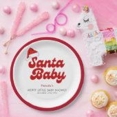 Assiettes En Carton Père Noël Baby Joyeux Baby shower de Noël (Fête)