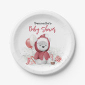 Assiettes En Carton Père Noël Baby Polar Teddy Bear Noël (Devant)