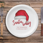 Assiettes En Carton Père Noël Baby Red Simple Noël traditionnel